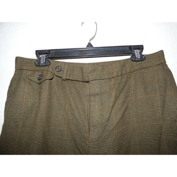 Women's Wool Green Slacks, Ralph Lauren, 14 Petite - Picture 2 of 5